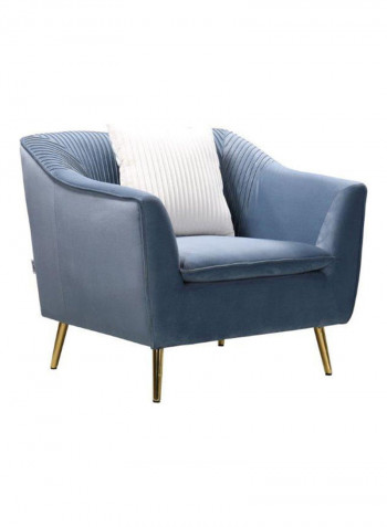 1 Seater Fabric Sofa Blue