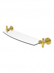Retro Wave Glass Shelf Clear/Gold 18inch reviews Retro Wave Glass Shelf Clear/Gold 18inch