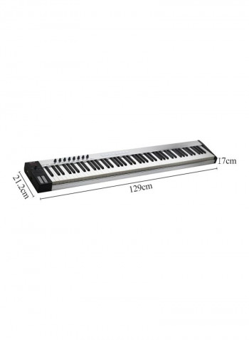 Blue Whale 88-Key Midi Controller Keyboard With USB Cable