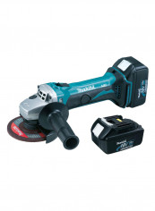 PT Makita Cordless Angle Grinder 115mm 18V 3.0Ah DGA452RFJ Blue/Black/Silver 317x126x126millimeter