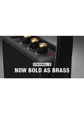 Stockwell II Portable Bluetooth Speaker Black/Brass