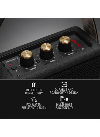 Stockwell II Portable Bluetooth Speaker Black/Brass
