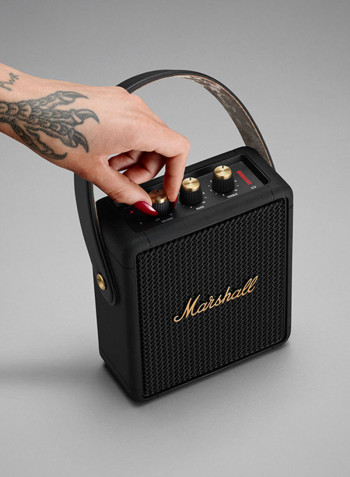 Stockwell II Portable Bluetooth Speaker Black/Brass