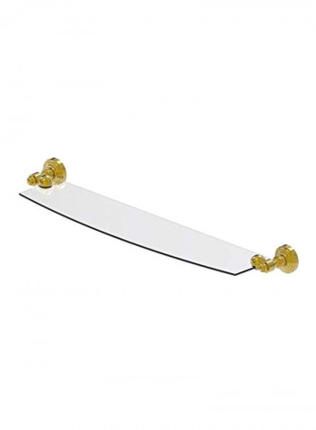 Waverly Place Glass Shelf Clear/Gold 24inch