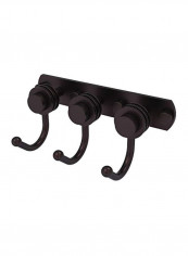 Mercury Collection 3 Position Multi Hook With Dotted Accent Antique Bronze