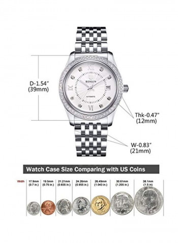 Men's Water Resistant Stainless Steel Analog Watch BL0018G-SSW-ADS