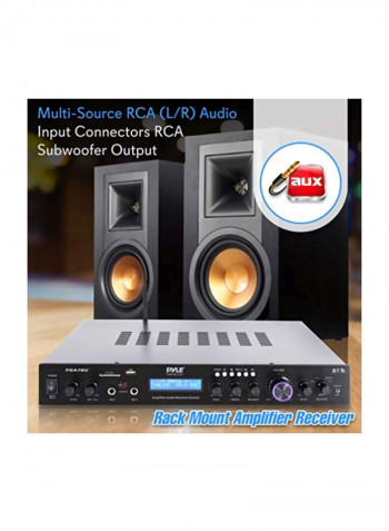Bluetooth Radio Receiver And Amplifier PDA7BU Black