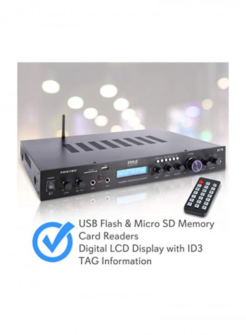Bluetooth Radio Receiver And Amplifier PDA7BU Black