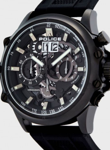 Men's Silicone Chronograph Wrist Watch P 16018JSB-02P
