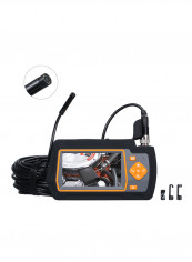 8.5mm Industrial Endoscopes with 4.3 Inch IPS Screen 20M/65.6FT Hose 1080P High Definition Borescope Inspection Camera with 8 Adjustable LEDs Lights IP67 Waterproof Lens For Pipe Drain Sewer Plumbing Vent Sewer Inspections 34.5 x 21.5 x 8.5cm black