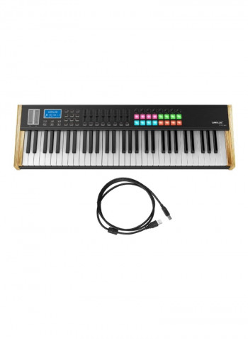لوحة مفاتيح وورلد برو MIDI مزودة ب61 مفتاحا ومنفذ USB