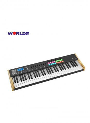 لوحة مفاتيح وورلد برو MIDI مزودة ب61 مفتاحا ومنفذ USB