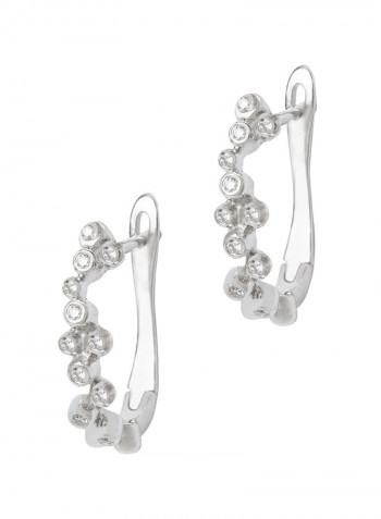 18 Karat White Gold Diamond Earrings
