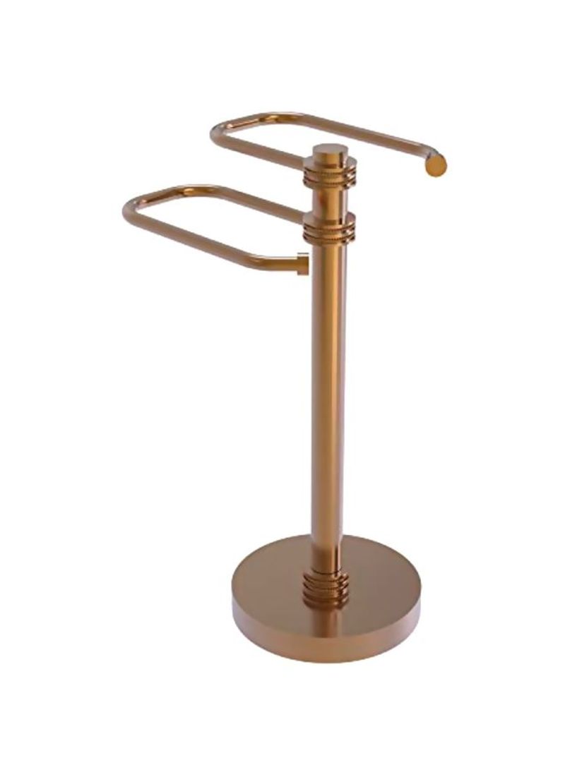 Free Standing Two Arm Guest Towel Holder Gold