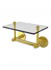 Prestige Skyline Collection Toilet Paper Holder And Glass Shelf Gold/Clear 9.3x6x4.9inch reviews Prestige Skyline Collection Toilet Paper Holder And Glass Shelf Gold/Clear 9.3x6x4.9inch