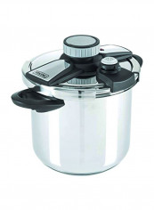 Stainless Steel Pressure Cooker With Easy Lock Lid White/Black 7.57L