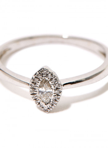 18K White Gold Exquisite Design Diamond Ring