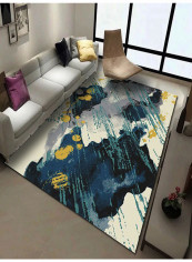 Fashionable Living Room Carpet Blue/Beige 180x280centimeter