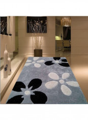 Rectangle Simple Living Room Carpet Grey/Black/White 140x200centimeter