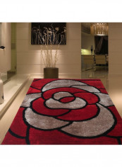 Rectangle Simple Printed Carpet Red/Grey 140x200centimeter