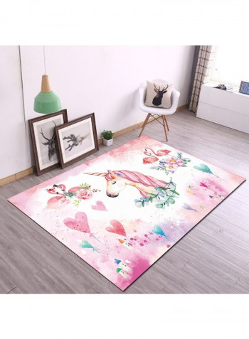 Unicorn Pattern Home Use Non-skid Rug Multicolour 140 x 200cm