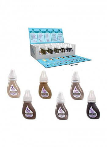 36-Piece Pigments Permanent Tattoo Ink متعدد الألوان