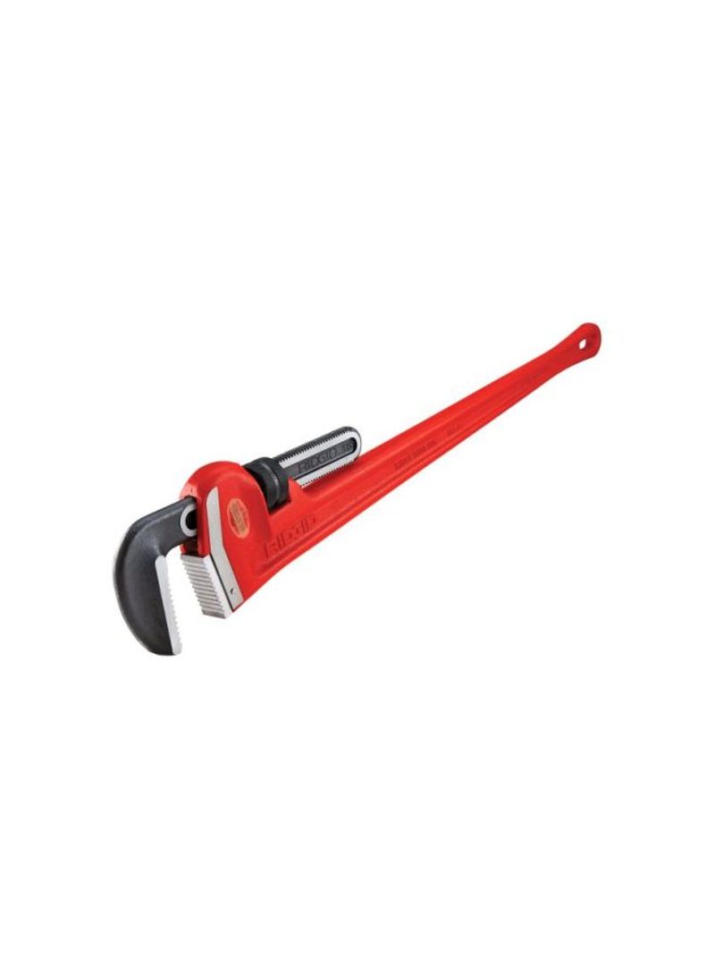 Heavy Duty Straight Pipe Wrench Red/Black/Silver 48inch