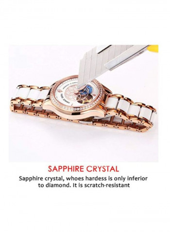 Women's Sapphire Crystal Studded Analog Watch 4331802097