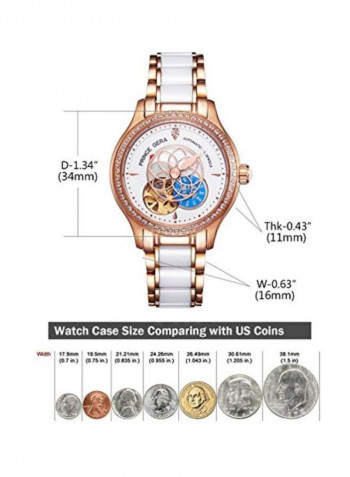 Women's Sapphire Crystal Studded Analog Watch 4331802097