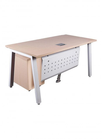 Modern Workstation Beige/White 180x75x75cm