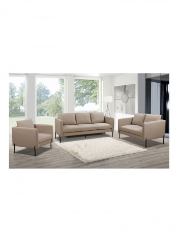 Quinton 2-Seater Sofa Beige 85 x 84 x 140cm