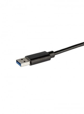 1000Base-SX/LX SFP USB C To Fiber Optic Converter Adapter Black