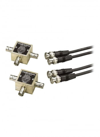 4-Piece Active Antenna Combiner Set ATW-49CB Silver/Black