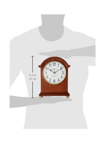 Mantel Clock Brown/White 8.75x7x3.25inch