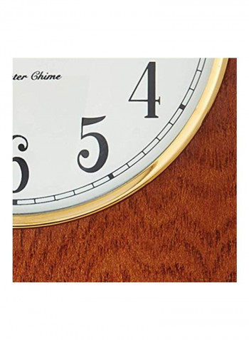 Mantel Clock Brown/White 8.75x7x3.25inch