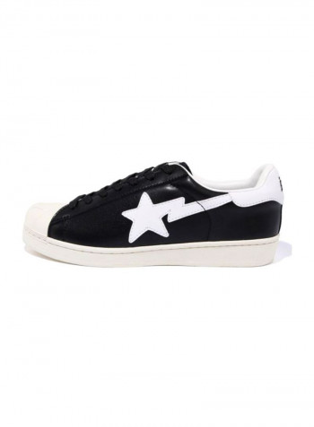 Skull STA Lace-up Low Top Sneakers Black/White