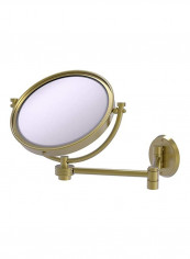 Wall Mounted Groovy Accent Make-Up Mirror Brown/Clear 8inch