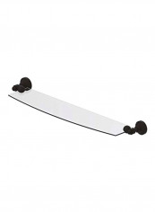 Waverly Place Glass Shelf Clear/Black 24inch
