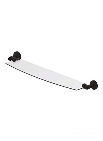 Waverly Place Glass Shelf Clear/Black 24inch