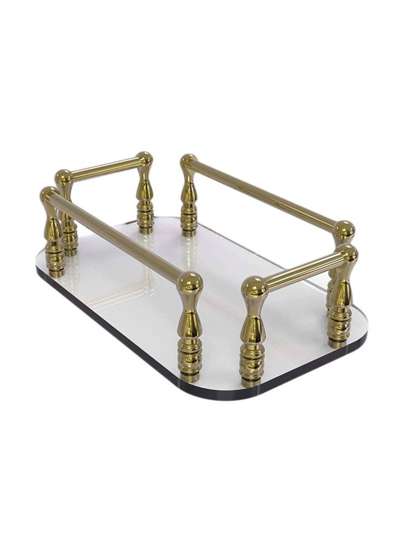 Brass Towel Holder Gold/Clear 10.2x6.1x3.3inch