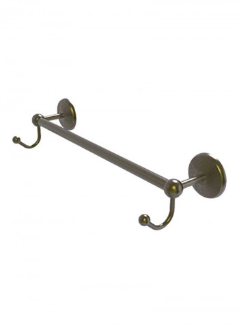 Prestige Monte Carlo Collection Integrated Hooks Towel Bar Silver 30inch
