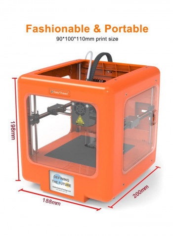 Mini Desktop 3D Printer Orange