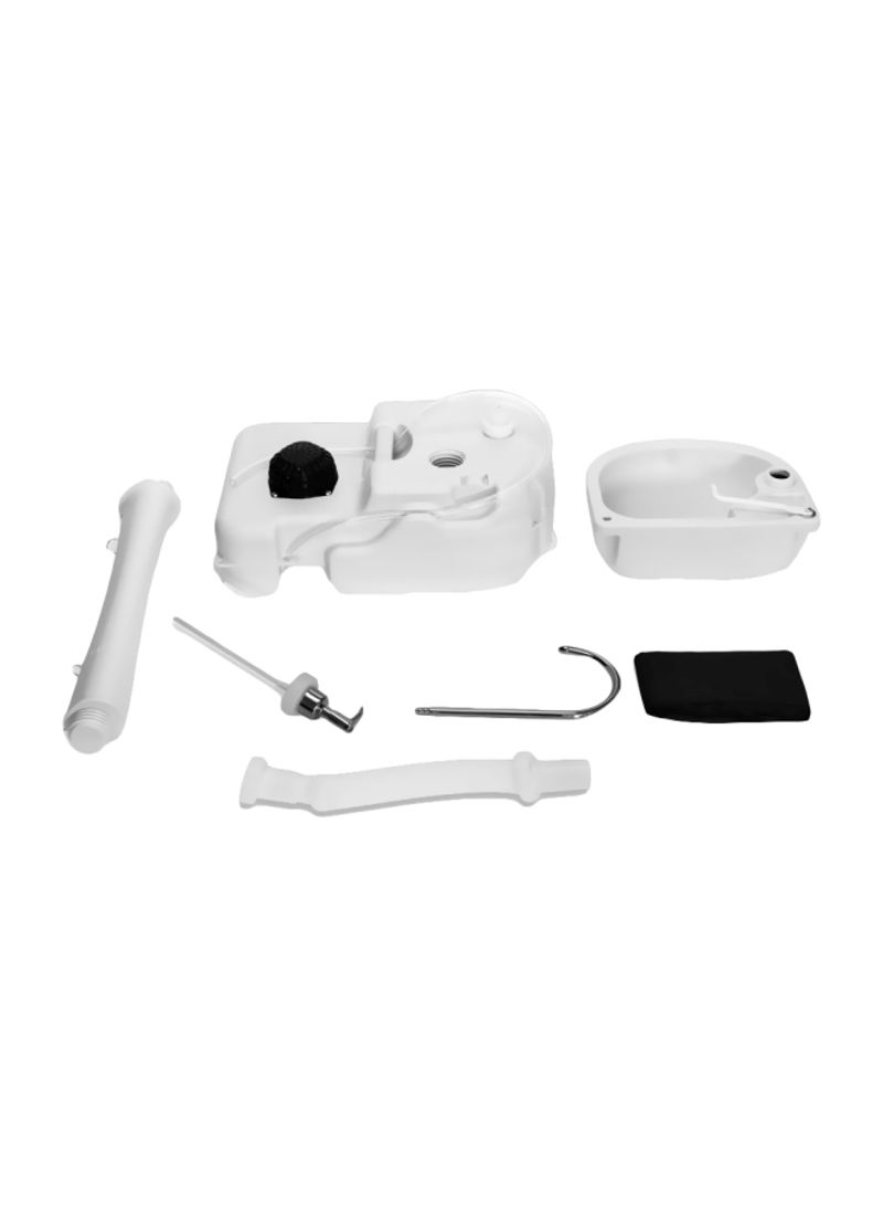 Portable Camping Sink With Towel Holder And Soap Dispenser White/Black/Silver 19.7x13.0x40.1inch