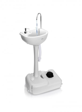 Portable Camping Sink With Towel Holder And Soap Dispenser White/Black/Silver 19.7x13.0x40.1inch