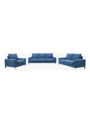 Caster 2-Seater Sofa Blue