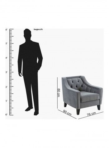 Modway 1-Seater Sofa Grey 76 x 90cm