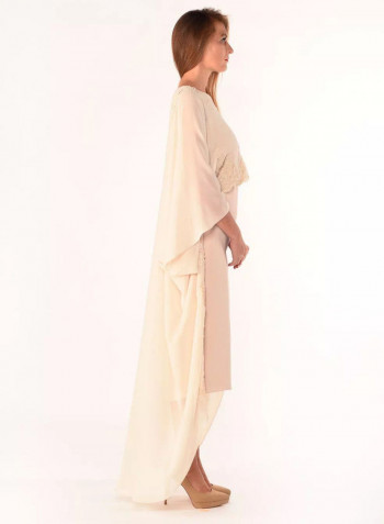 U-Shaped Dress Cream