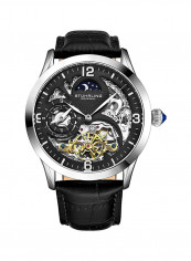 Men's Casual Leather Automatic Skeleton Wrist Watch 3921.1
