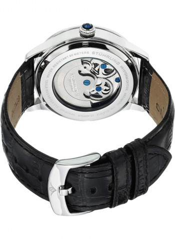 Men's Casual Leather Automatic Skeleton Wrist Watch 3921.1
