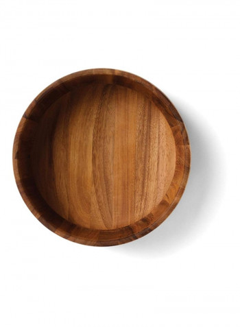 Tulip Design Salad Bowl Brown 12.5x12.5x5.5inch